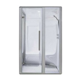 Parní sauna EAGO AWT S200C alu 131×131 pravé provedení