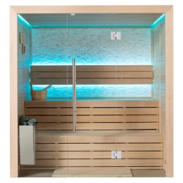 Finská sauna EAGO AWT E1604A hemlock 200×160 9 kW TheWall