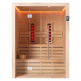 Finská sauna EAGO AWT E1614C-IR hemlock 160×150 bez kamen