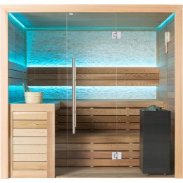 Finská sauna EAGO AWT B1602B červený cedr 200×170 9 kW EOS Bi-O Cubo