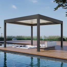 Pergola EAGO AWT P8-4A extreme černobílá 4×4 m elektrická