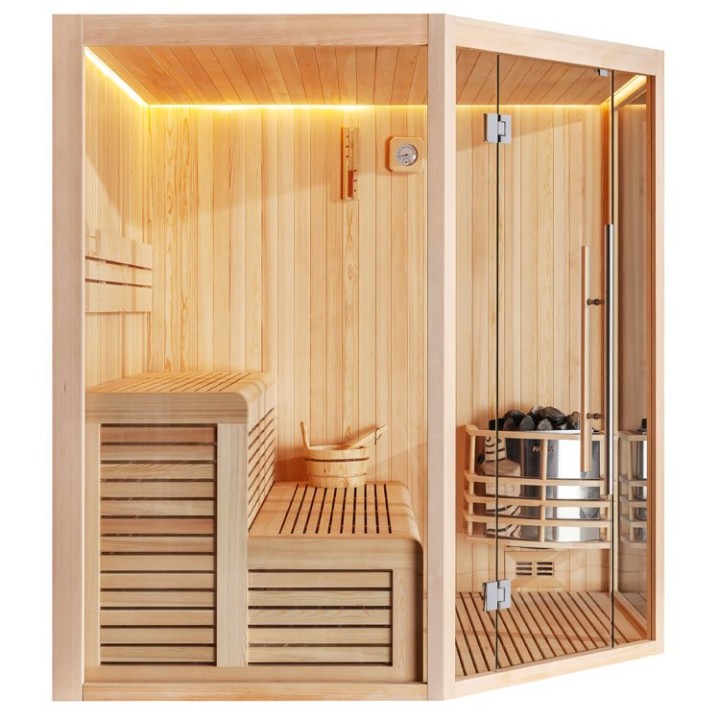 Finská sauna EAGO AWT E1801XL borovice 200×200 8 kW Vega