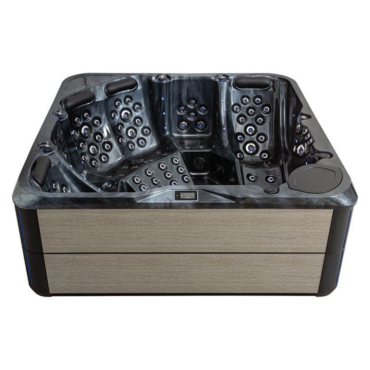 Venkovní vířivka EAGO AWT IN-803 s tepelným čerpadlem CloudyBlack 235×235 šedá