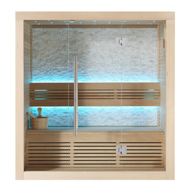 Finská sauna EAGO AWT E1103C hemlock 120×105 bez kamen