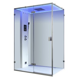 Parní sprchový box EAGO AWT LD111F15 bílý lesklý 150×90 levé provedení