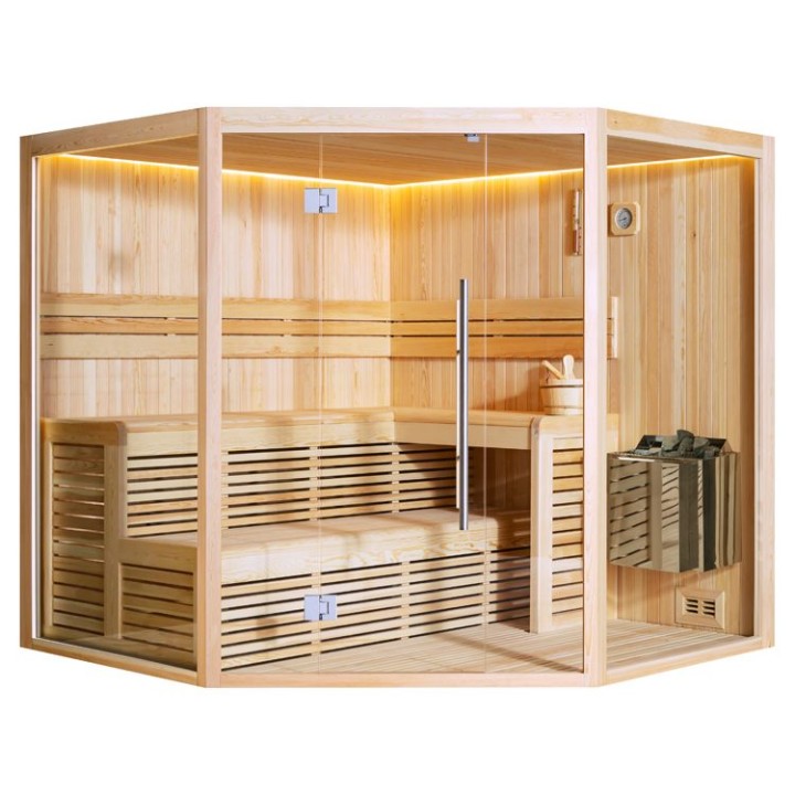 Finská sauna EAGO AWT B1806A borovice 220×220 9 kW Viking Bi-O