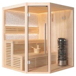 Finská sauna EAGO AWT E1811B borovice 160×160 6,8 kW Cilindro