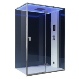 Parní sprchový box EAGO AWT LD211F15 černý 150×90 pravé provedení