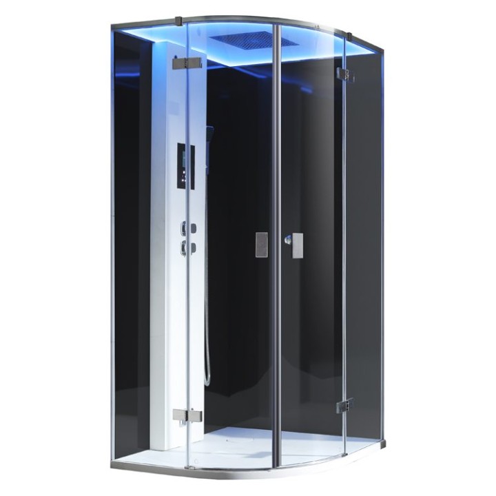 Parní sprchový box EAGO AWT LD210F15 černý 90×90