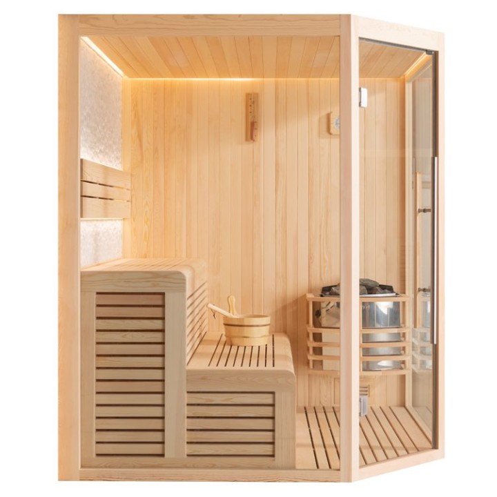 Finská sauna EAGO AWT E1811A borovice 180×180 8 kW Vega