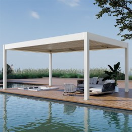 Pergola EAGO AWT P8-4B extreme bílá 4×6 m elektrická
