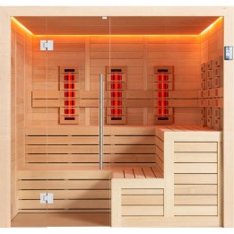 Finská sauna EAGO AWT E1613C-IR hemlock 180×180 bez kamen