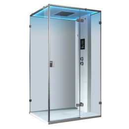 Parní sprchový box EAGO AWT LD107F15 bílý lesklý 120×90 pravé provedení