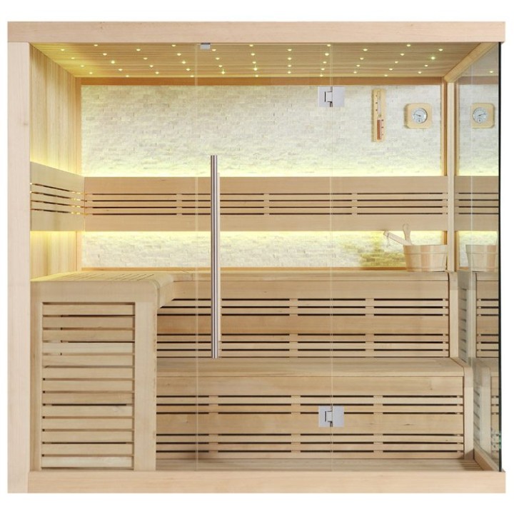 Finská sauna EAGO AWT E1105B hemlock 200×200 bez kamen