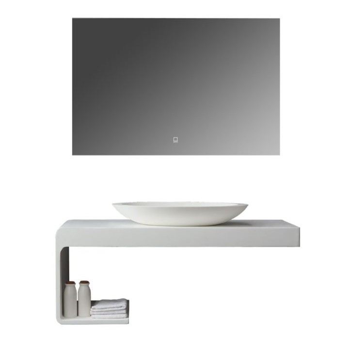 Koupelnový nábytek – set StoneArt LQ610-17 levé provedení bílý 100×40 matný