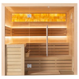 Finská sauna EAGO AWT E1622B hemlock 200×170 bez kamen