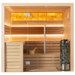 Finská sauna EAGO AWT E1622C hemlock 180×160 9 kW Cilindro