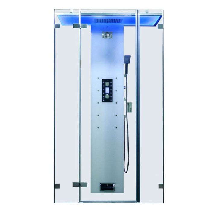 Parní sprchový box EAGO AWT DZ1013F12 bílý 120×95 levé provedení