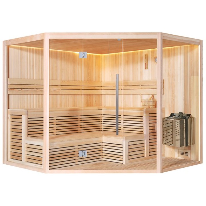 Finská sauna EAGO AWT B1806XL borovice 240×240 9 kW Viking Bi-O