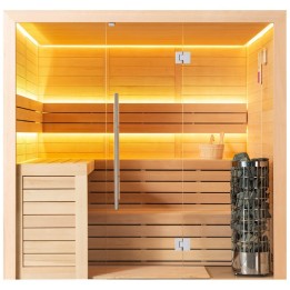 Finská sauna EAGO AWT E1612C hemlock 180×160 9 kW Cilindro