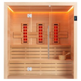 Finská sauna EAGO AWT E1614A-IR hemlock 200×160 bez kamen