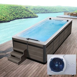 Swim SPA EAGO AWT Innovation 430 s tepelným čerpadlem bílý 430×230 šedý