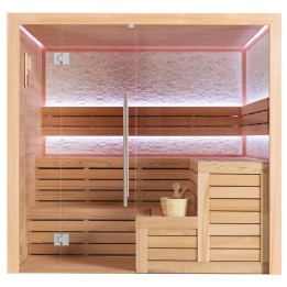 Finská sauna EAGO AWT E1603XL červený cedr 240×200 bez kamen