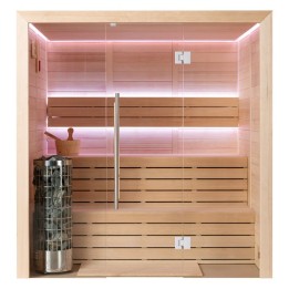 Finská sauna EAGO AWT E1614C hemlock 160×150 6,8 kW Cilindro