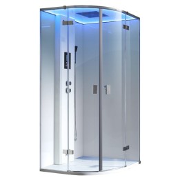 Parní sprchový box EAGO AWT LD210F15 bílý 90×90
