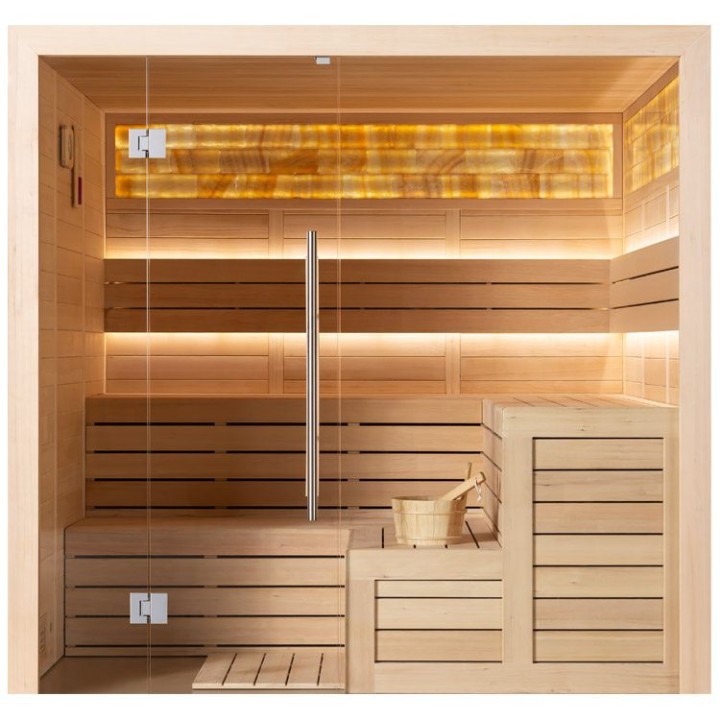 Finská sauna EAGO AWT E1623B hemlock 200×180 bez kamen