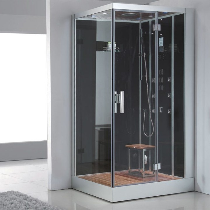 Parní sprchový box EAGO AWT DZ959F8 černý 120×90 pravé provedení