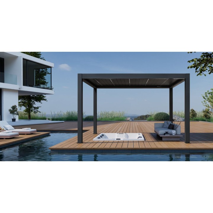 Pergola EAGO AWT P8-3B extreme antracit 3×4 m elektrická