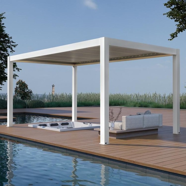 Pergola EAGO AWT P8-3C extreme bílá 3×5 m elektrická