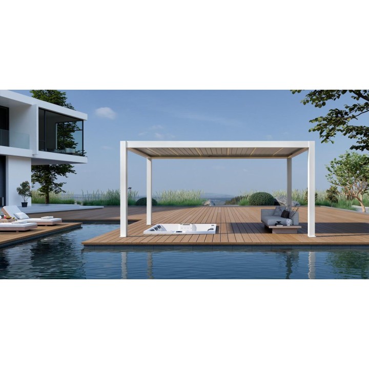 Pergola EAGO AWT P8-3C extreme bílá 3×5 m elektrická