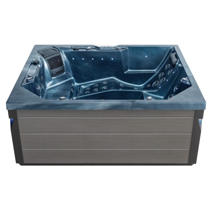 Venkovní vířivka EAGO AWT IN-406 premium OceanWave 225×185 šedá