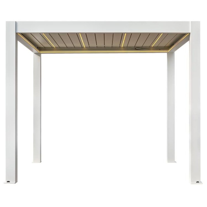 Pergola EAGO AWT P8-3A extreme bílá 3×3 m elektrická