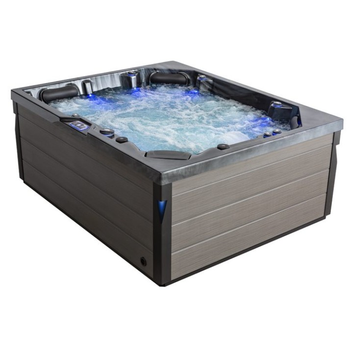 Venkovní vířivka EAGO AWT IN-406 premium CloudyBlack 225×185 šedá