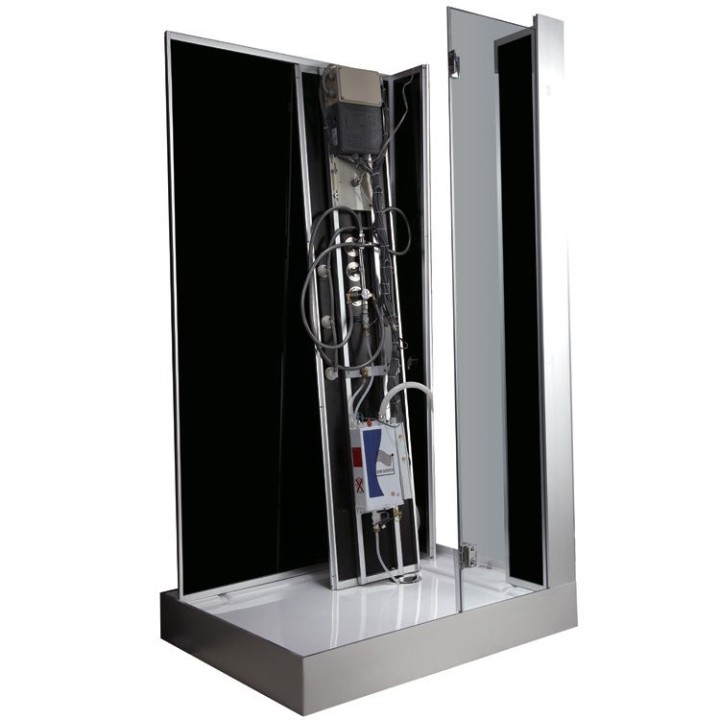 Parní sprchový box EAGO AWT DZ961F8 bílý 150×90 pravé provedení