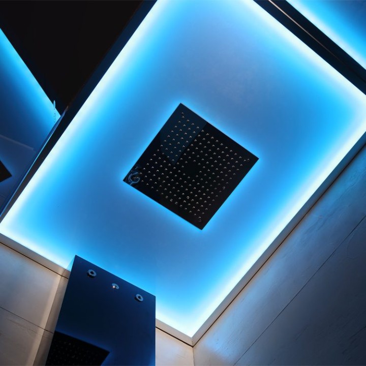 Parní sprchový box EAGO AWT LD107F15 černý 120×90 levé provedení