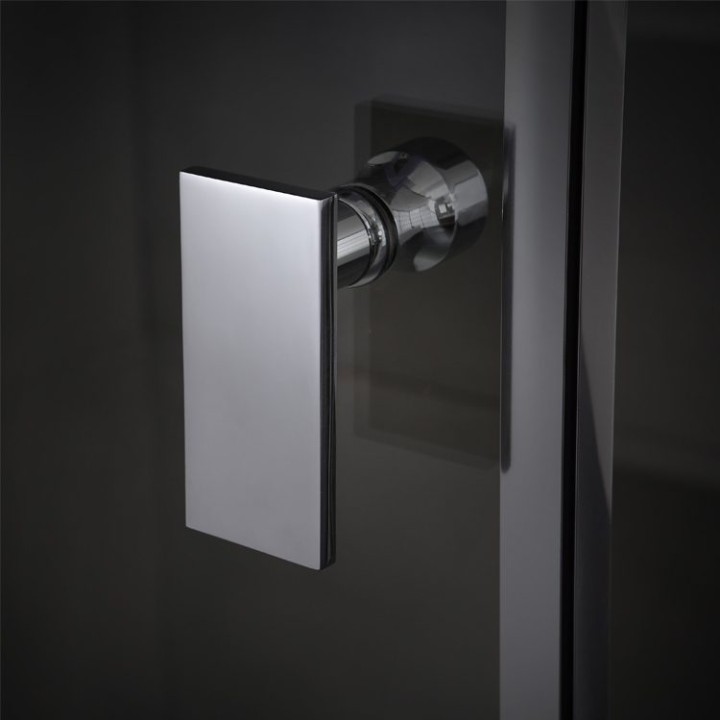 Parní sprchový box EAGO AWT LD108F15 stříbrný 90×90 levé provedení