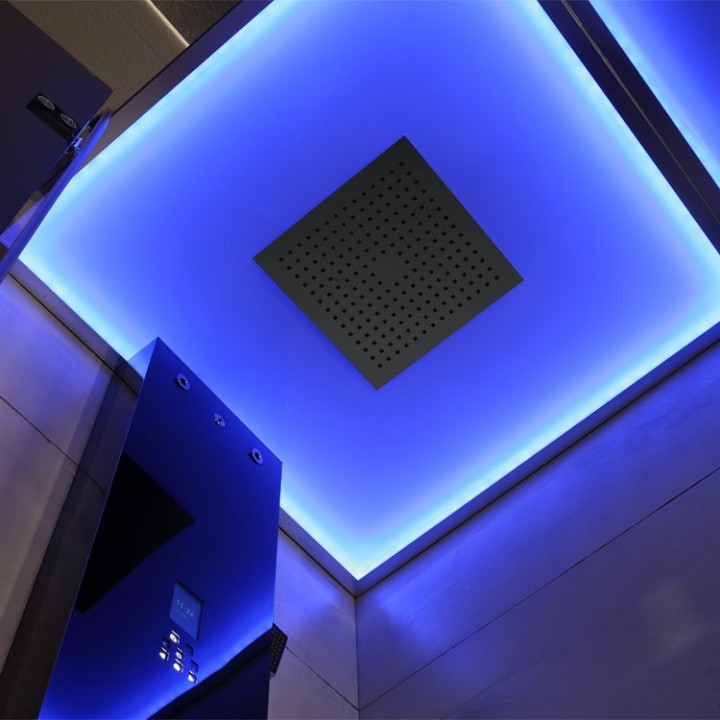 Parní sprchový box EAGO AWT LD110F15 stříbrný 90×90