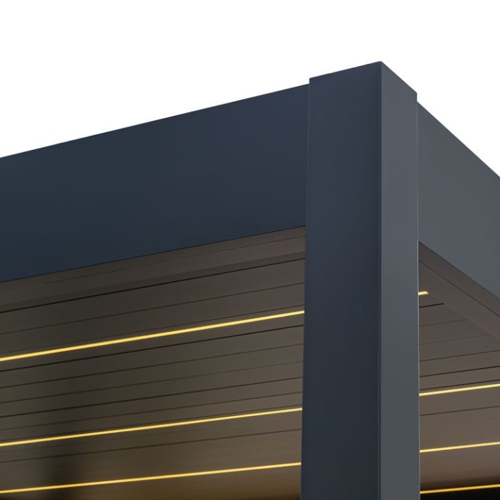 Pergola EAGO AWT P8-4A extreme antracit 4×4 m elektrická
