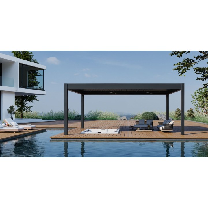 Pergola EAGO AWT P8-4B extreme antracit 4×6 m elektrická