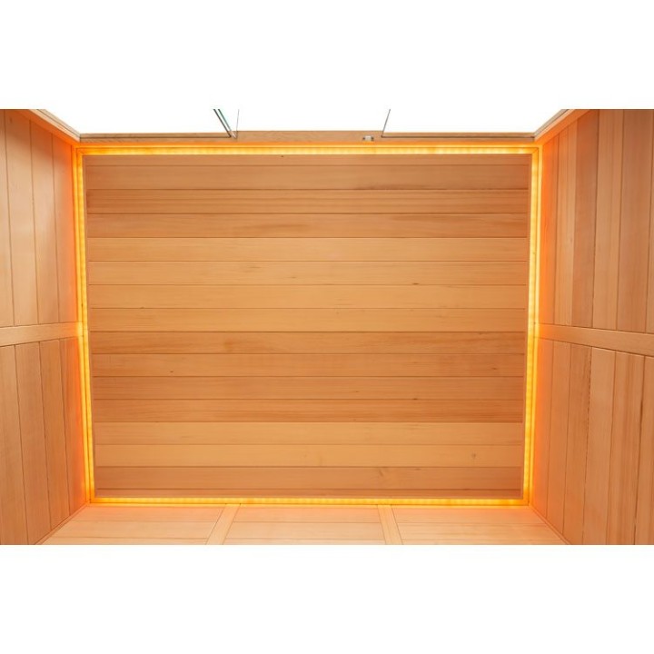 Finská sauna EAGO AWT E1614B-IR hemlock 180×150 6 kW TheWall