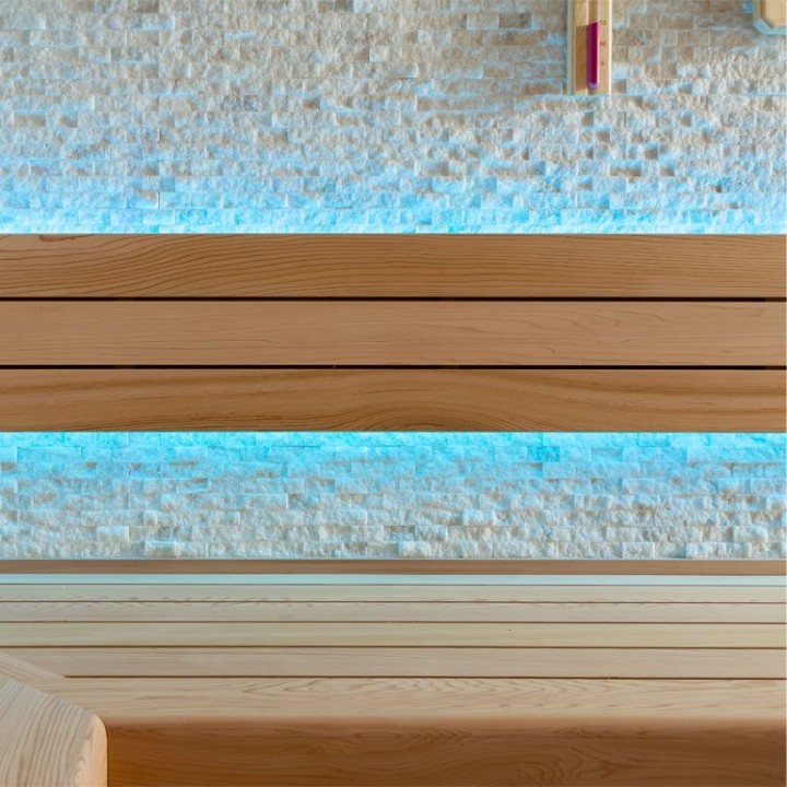 Finská sauna EAGO AWT B1601C červený cedr 180×180 9 kW EOS Bi-O Cubo