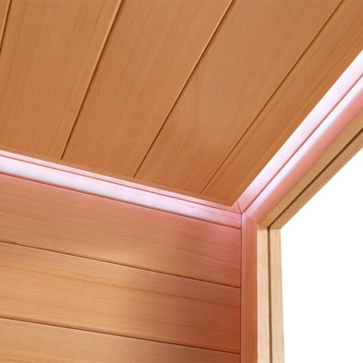 Finská sauna EAGO AWT B1602C hemlock 180×160 9 kW TheWall Bi-O