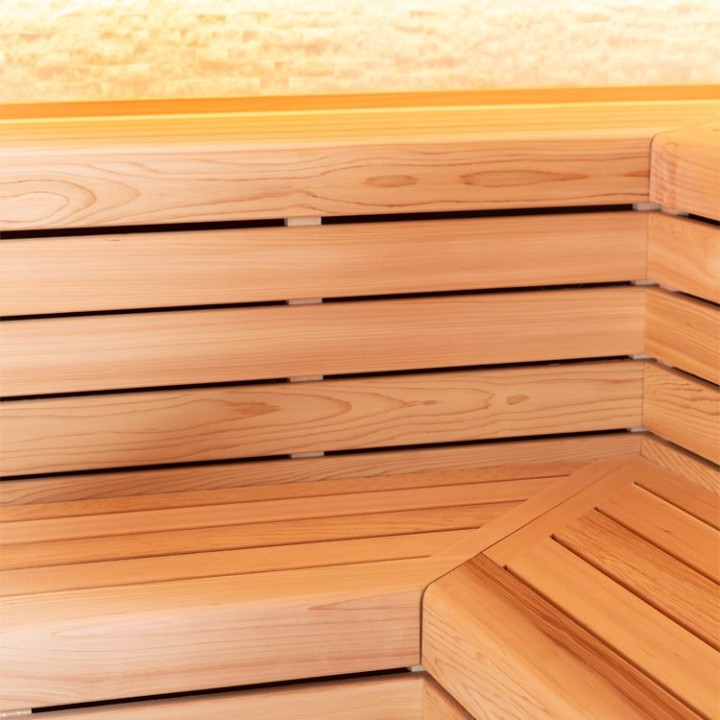 Finská sauna EAGO AWT B1603XL červený cedr 240×200 9 kW EOS Bi-O Cubo