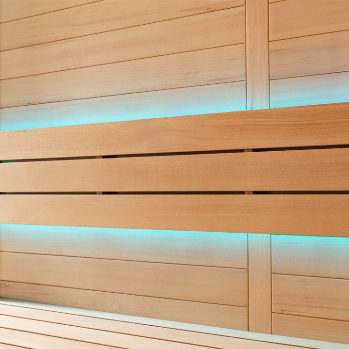 Finská sauna EAGO AWT B1612B hemlock 200×170 9 kW EOS Bi-O Cubo