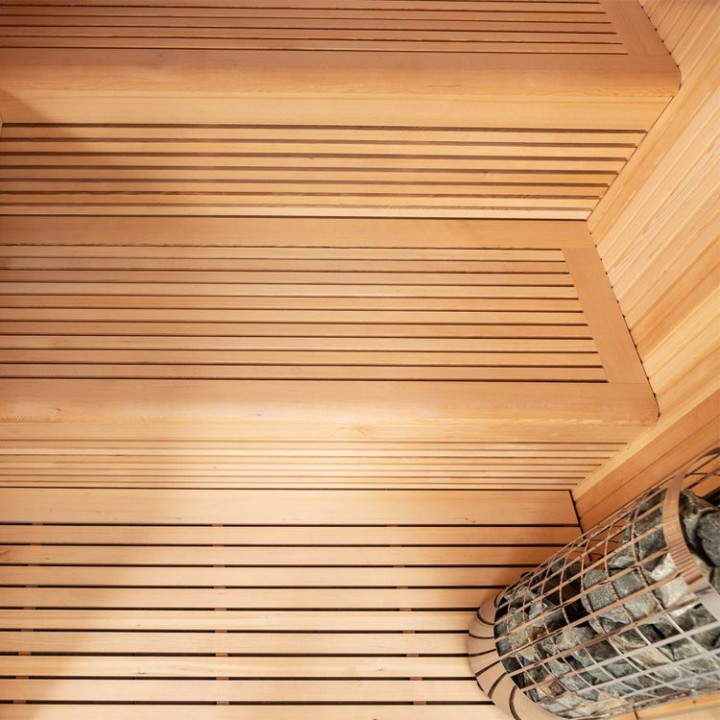 Finská sauna EAGO AWT E1102B hemlock 200×170 9 kW Cilindro