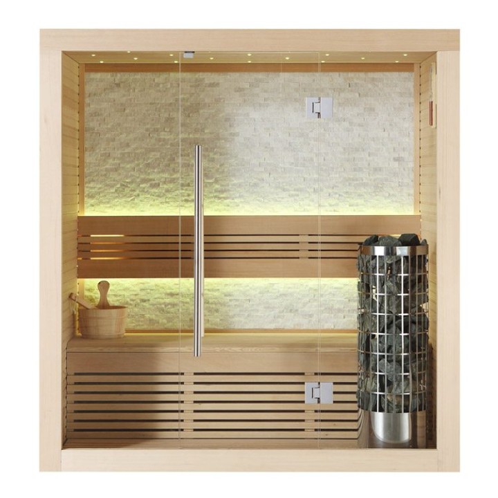 Finská sauna EAGO AWT E1103B hemlock 150×105 6,8 kW Cilindro